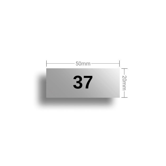 Aluminumschild 50x20x1,5mm