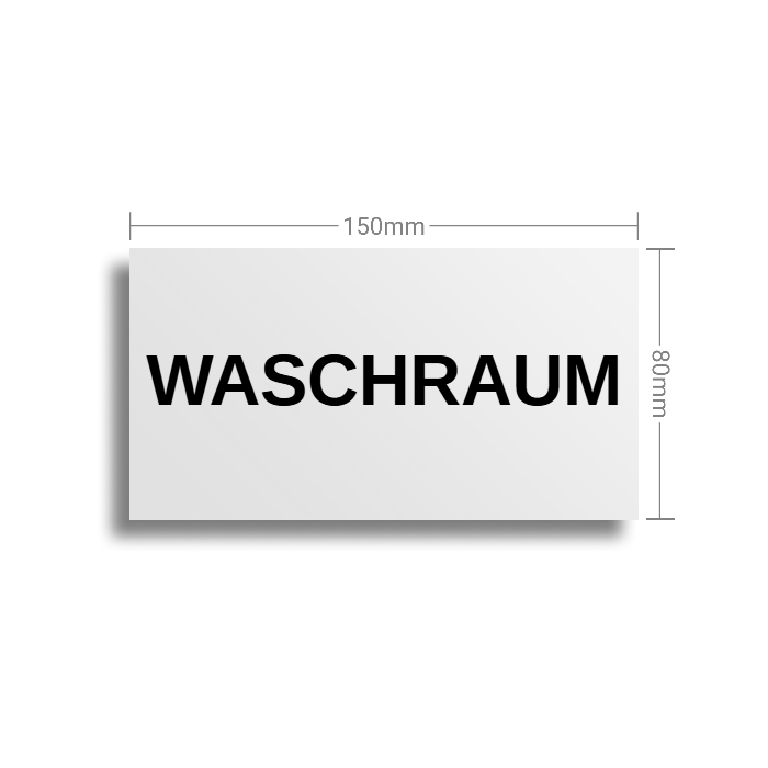 Kunststoffschild 150x80x1,6mm