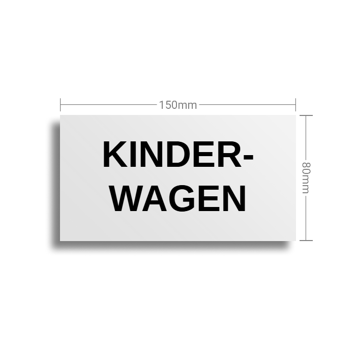 Kunststoffschild 150x80x1,6mm