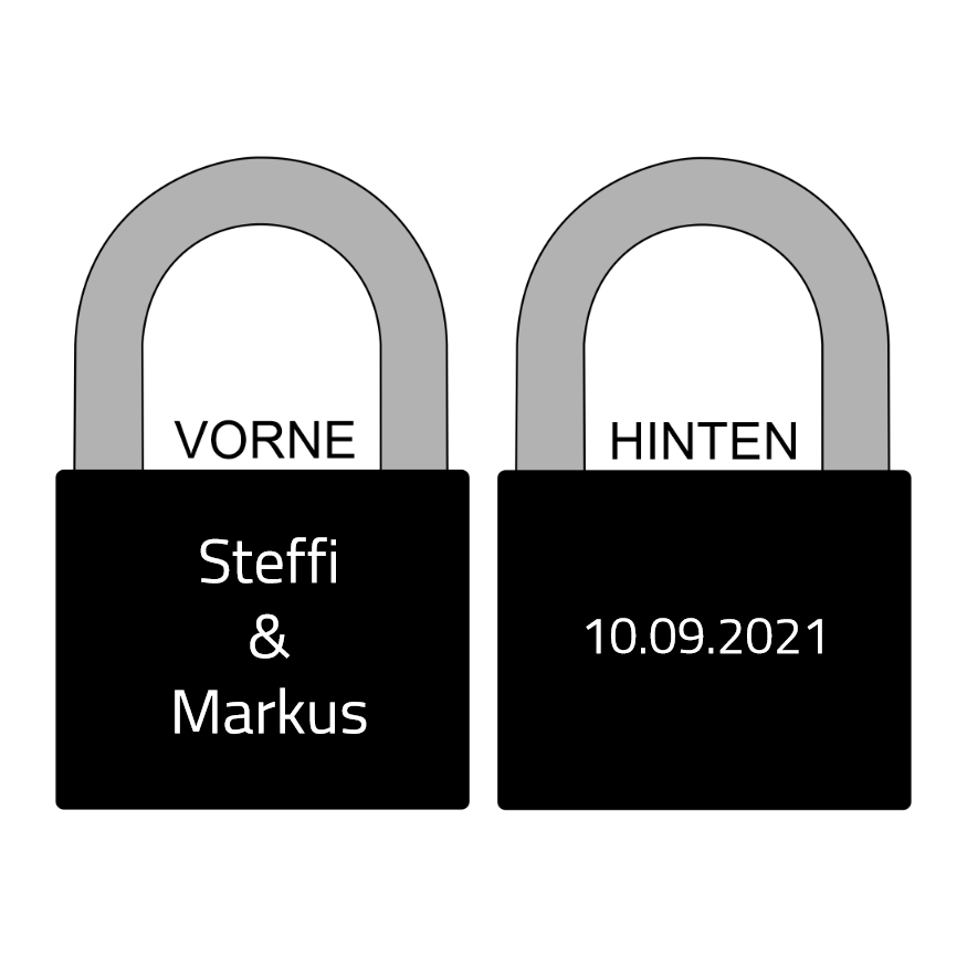 Liebesschloss SCHWARZ