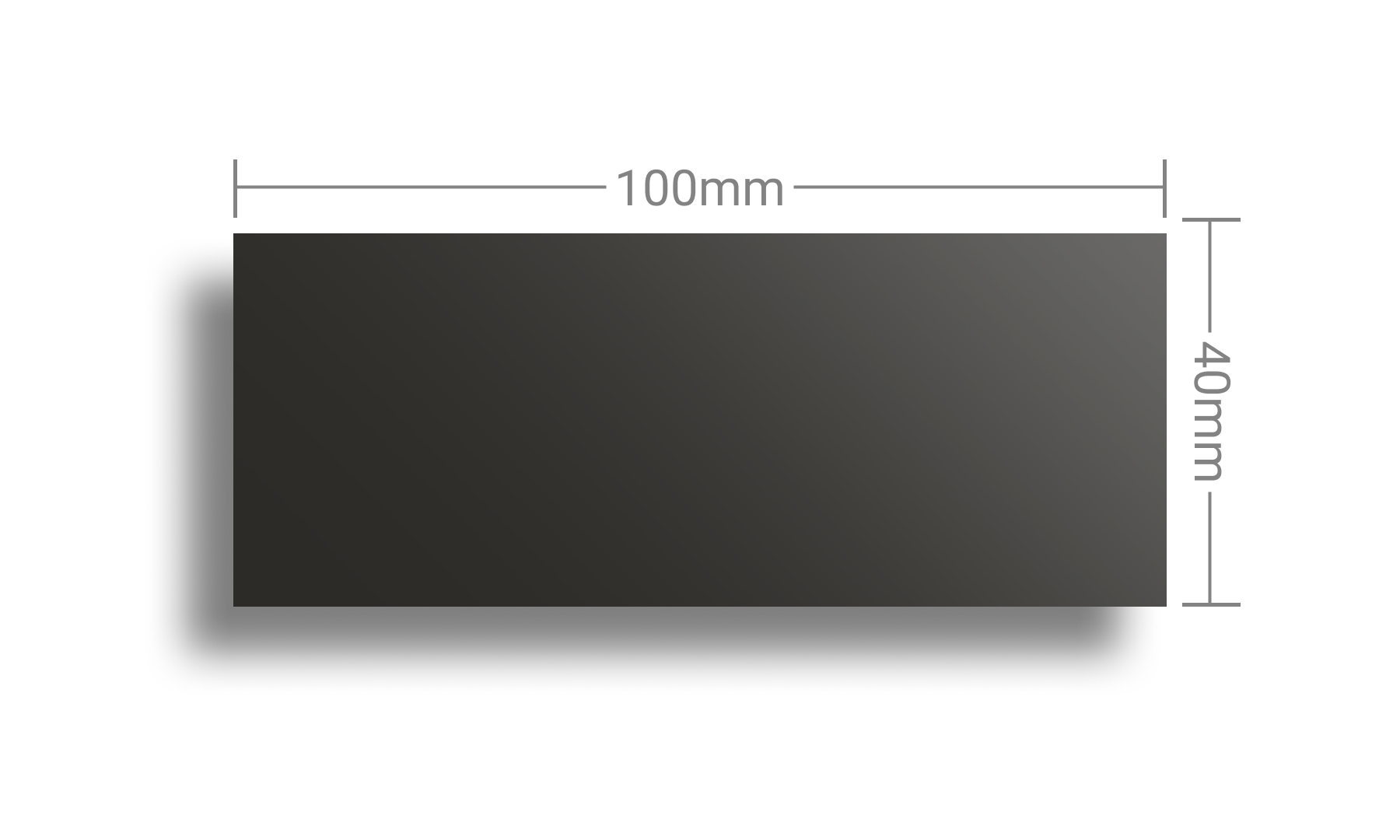 Aluminumschild 100x40x1,5mm