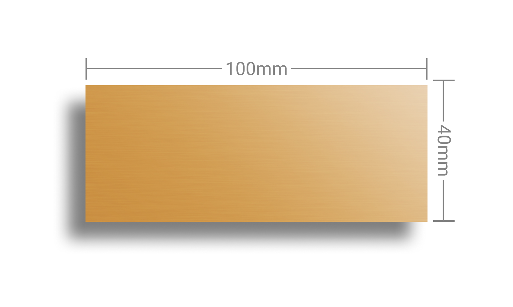 Aluminumschild 100x40x1,5mm