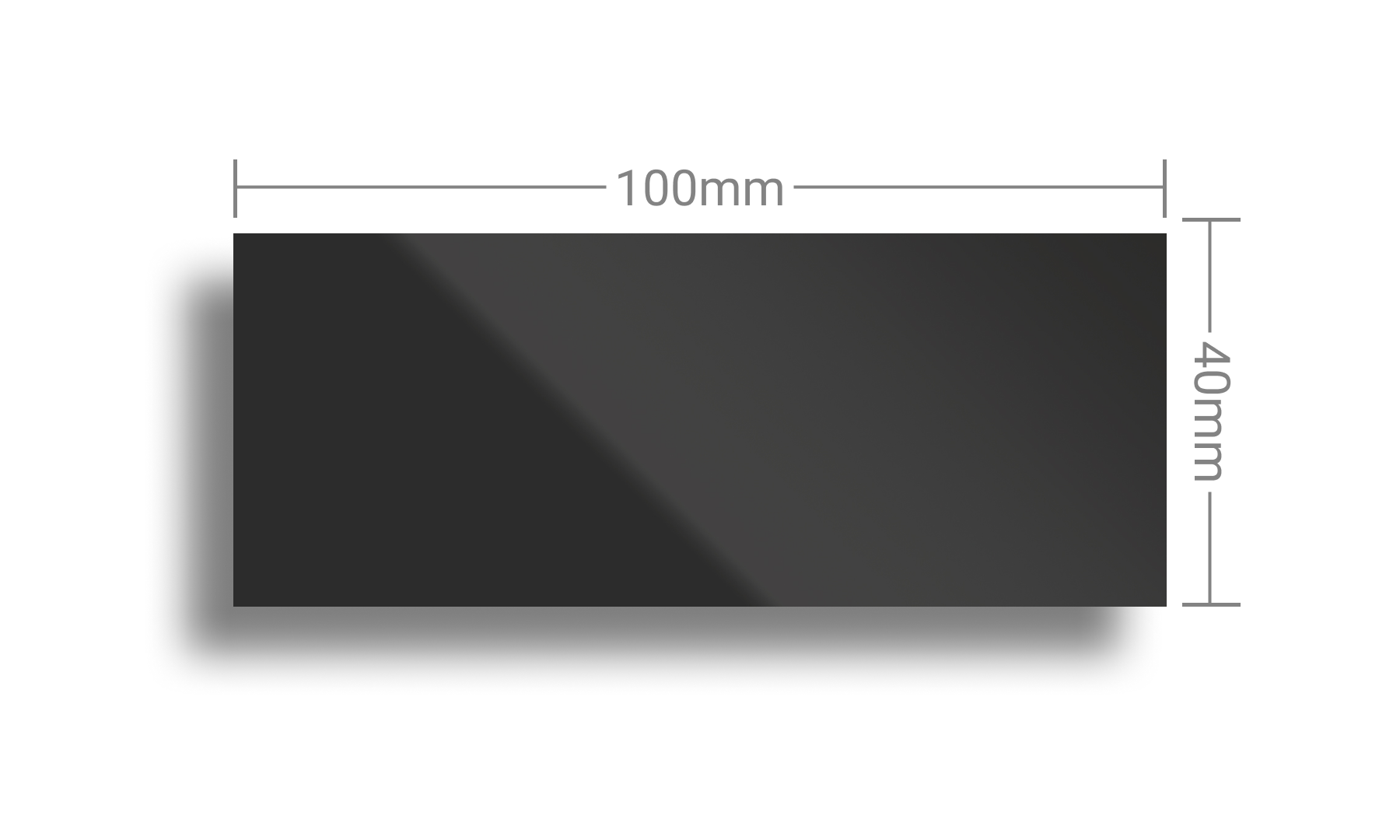 Aluminumschild 100x40x1,5mm