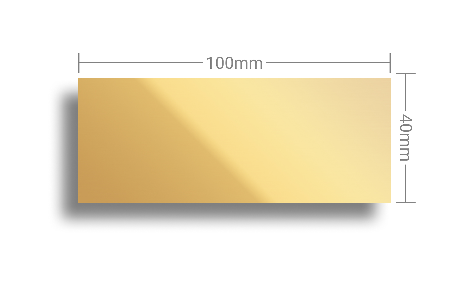 Aluminumschild 100x40x1,5mm