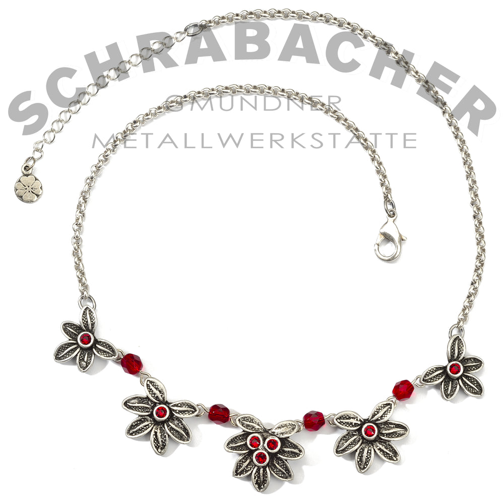 Strassblattcollier 42-46cm