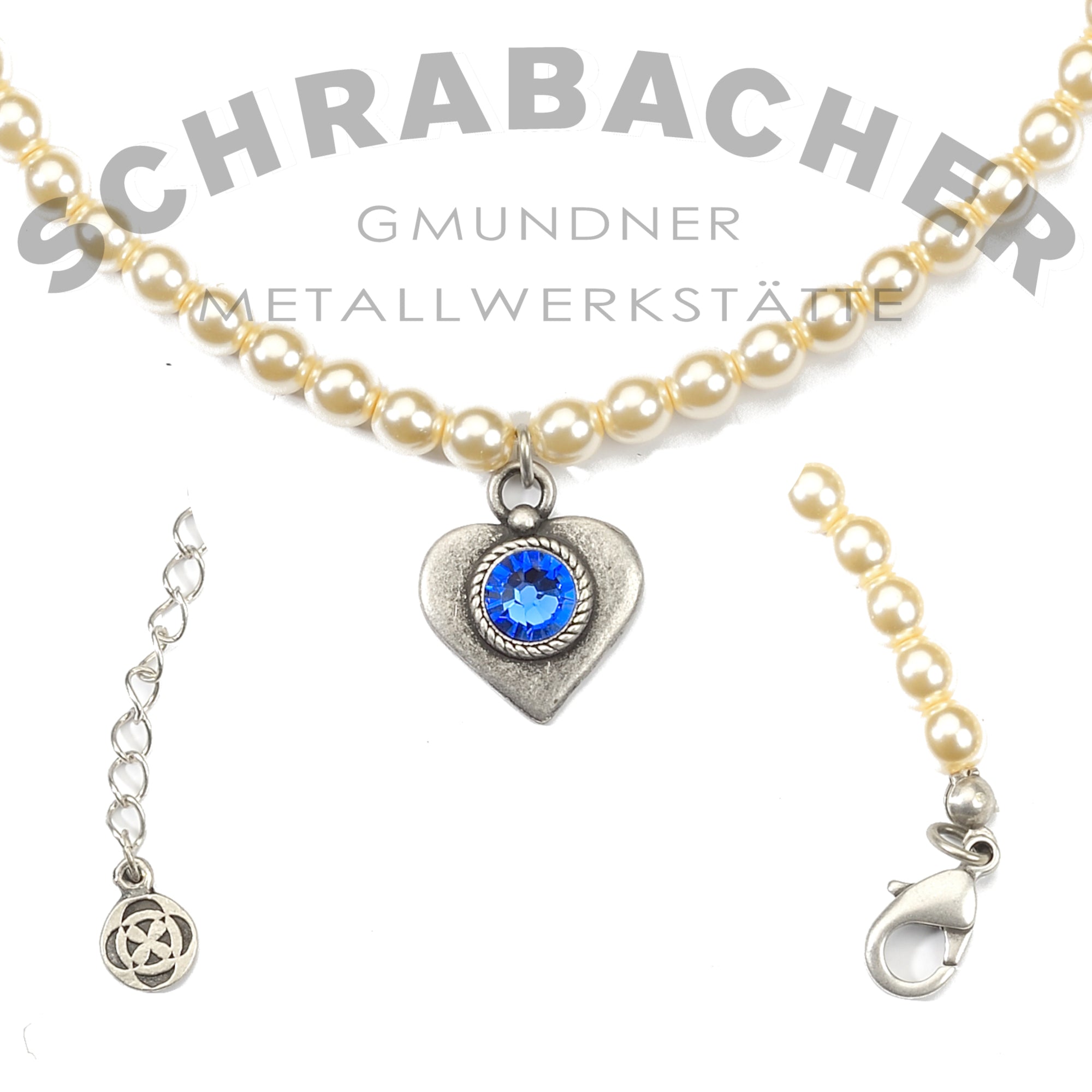 Perlkette mit Herzbehang