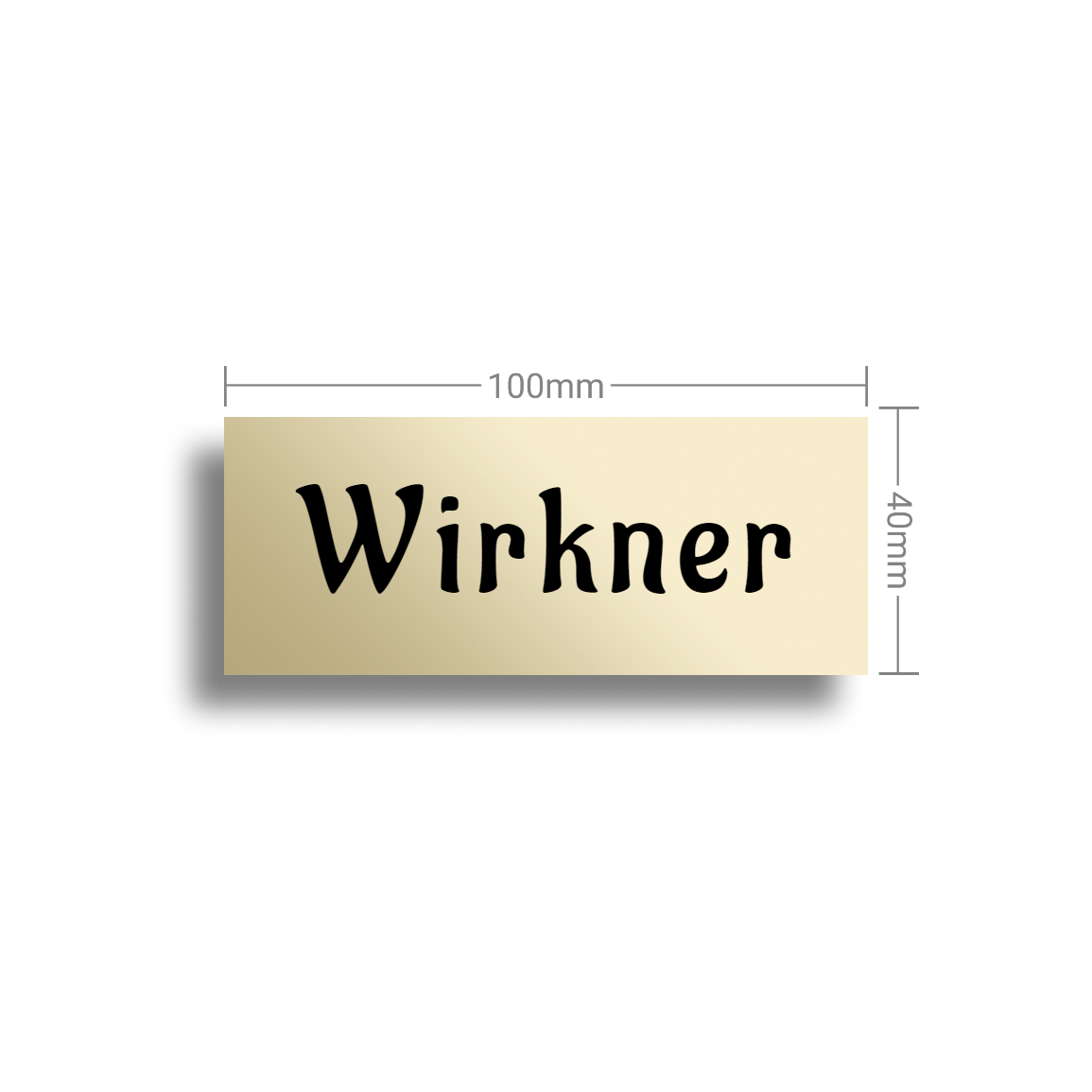 Vollmessingschild 100x40x1,5mm