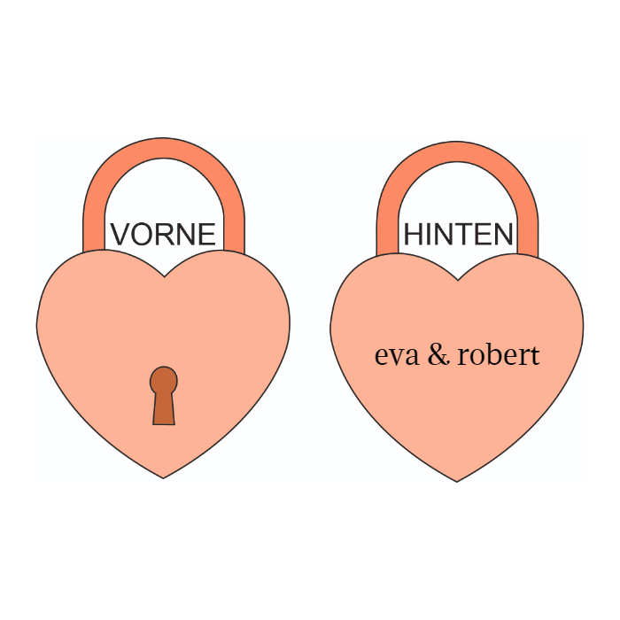 Liebesschloss Herz ROSE