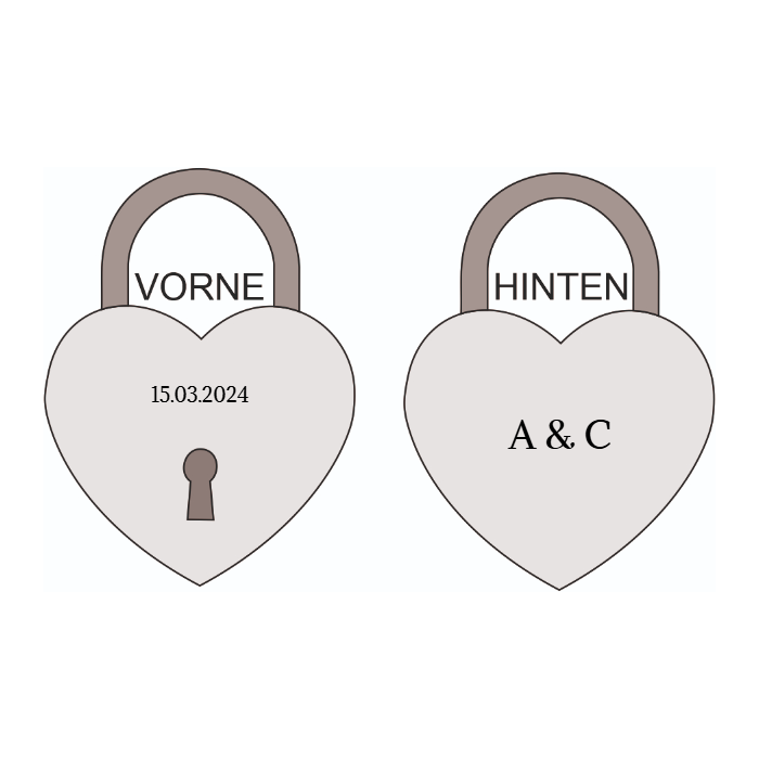 Liebesschloss Herz SILBER