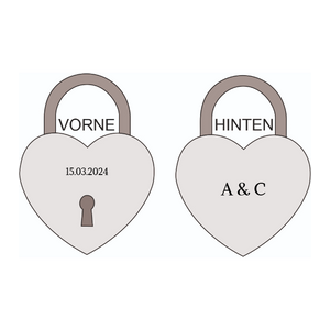 Liebesschloss Herz SILBER