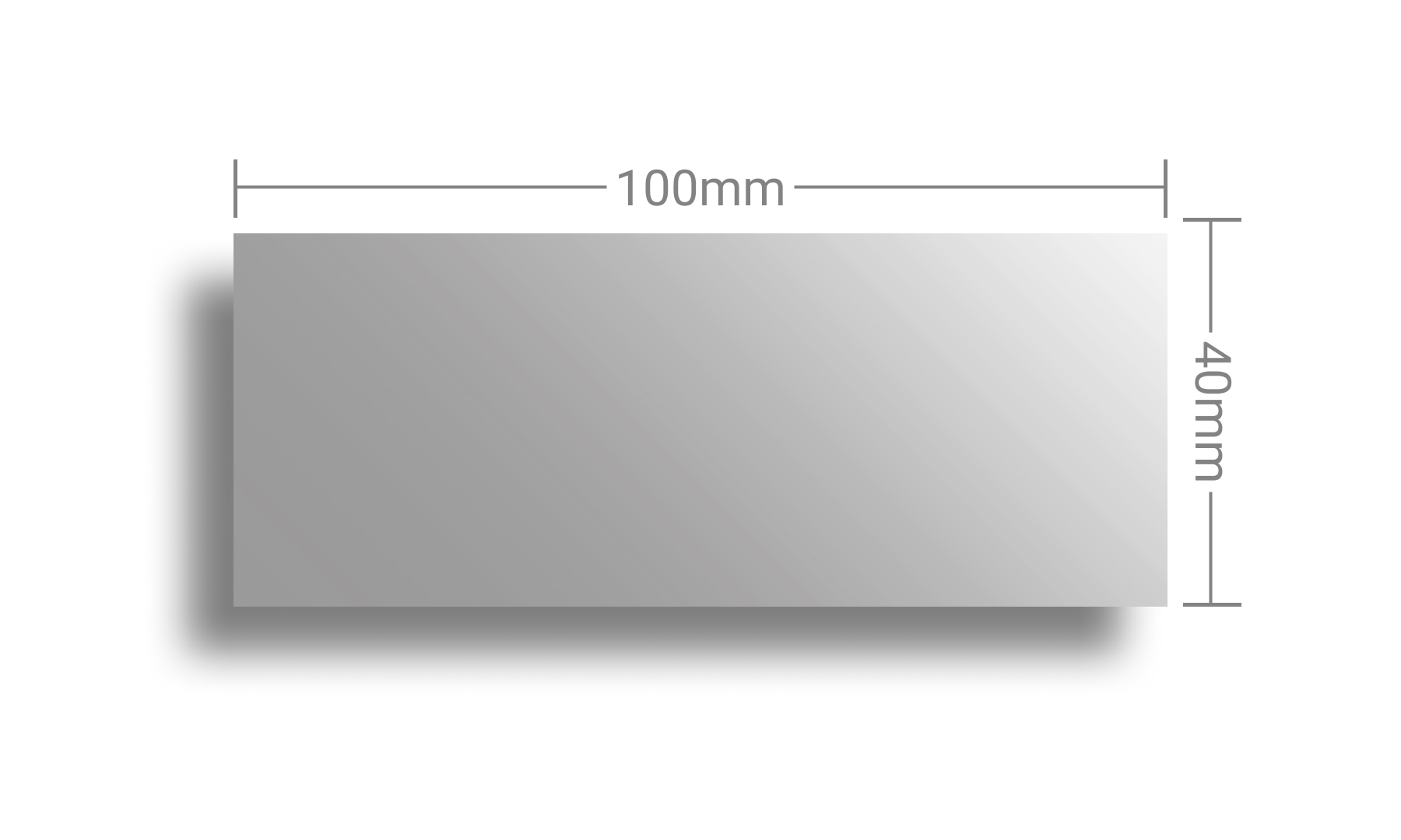 Aluminumschild 100x40x1,5mm