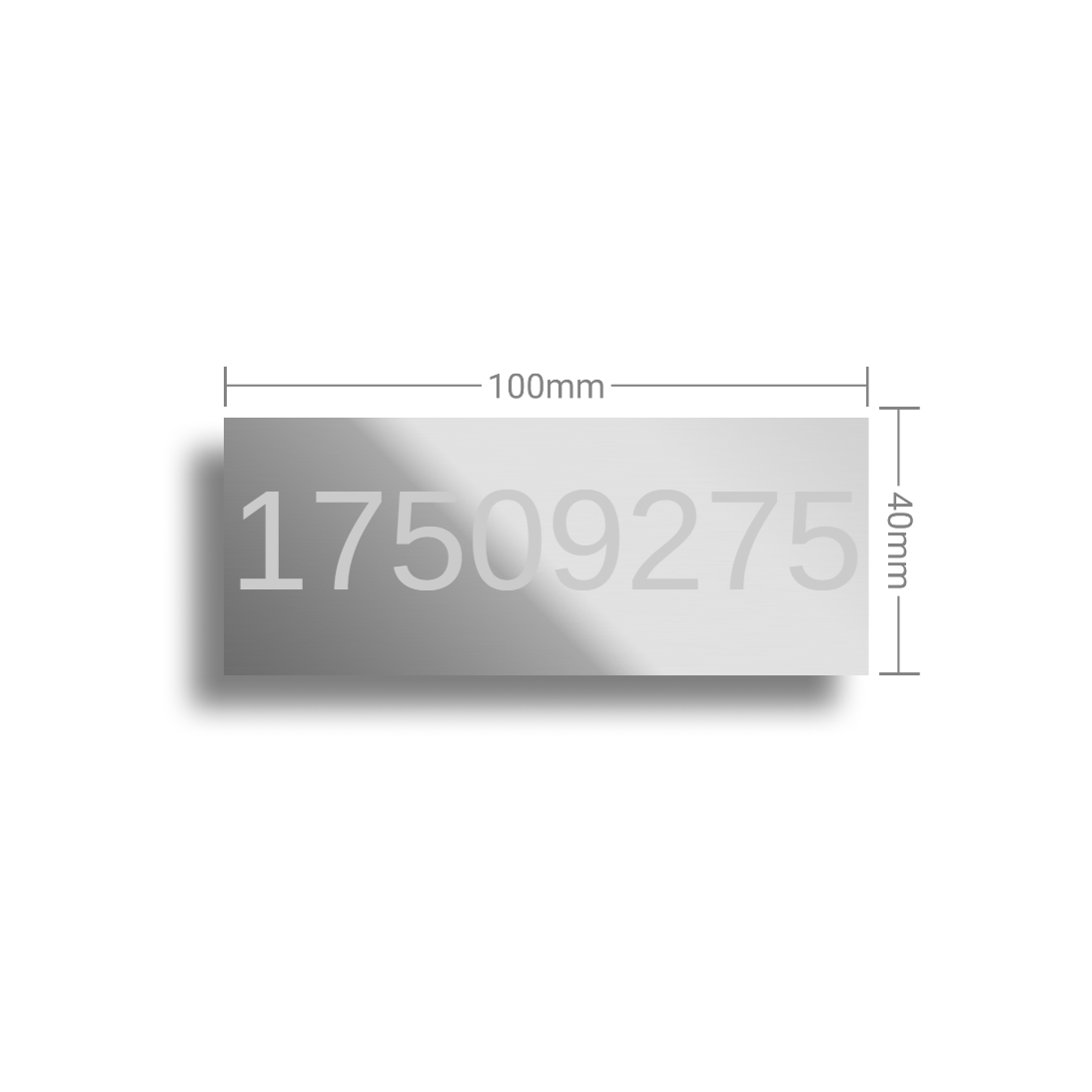 Aluminumschild 100x40x1,5mm